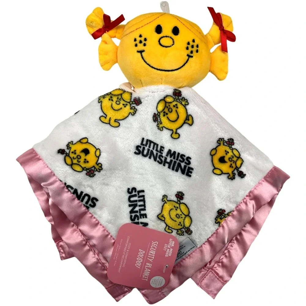JuJuBe‎ Little Miss Sunshine Baby Security Blanket Lovey Satin Pink Girl NWT
